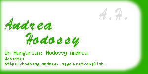 andrea hodossy business card